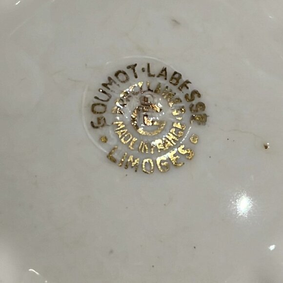 LIMOGES small Sailing boat ashtray with gold tone - Picture 8 of 12